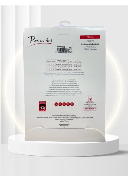 Beyaz Mavi Marin Desenli 20 Den Külotlu Pamuk Ağlı Çorap-Beyaz/lacivert fırsatları