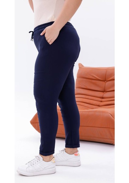 Kadın Duble Paça Bilek Boy Full Likra Ekstra Rahat Üst Düzey Büyük Beden Pantolon indirimleri