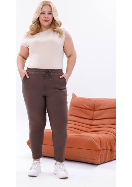 Kadın Duble Paça Bilek Boy Full Likra Ekstra Rahat Üst Düzey Büyük Beden Pantolon modelleri