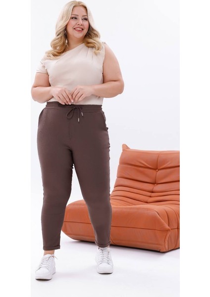 Kadın Duble Paça Bilek Boy Full Likra Ekstra Rahat Üst Düzey Büyük Beden Pantolon indirimleri