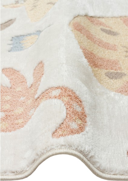 Minizoo 06 Cream Multy Canlı Renklere Sahip Hayvan Figürlü Bebek ve Çocuk Odası Halısı fırsatları