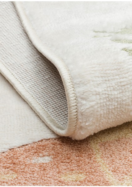 Minizoo 06 Cream Multy Canlı Renklere Sahip Hayvan Figürlü Bebek ve Çocuk Odası Halısı