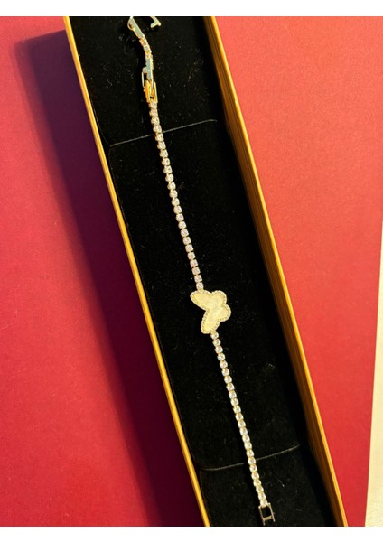 Çelik Zarif Suyolu Kelebek Gold Bileklik modelleri