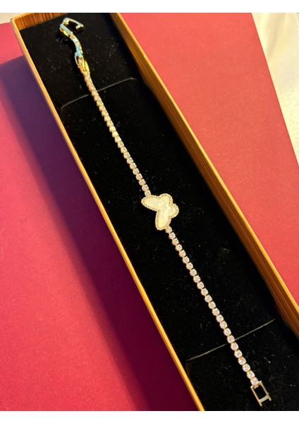 Çelik Zarif Suyolu Kelebek Gold Bileklik fırsatları