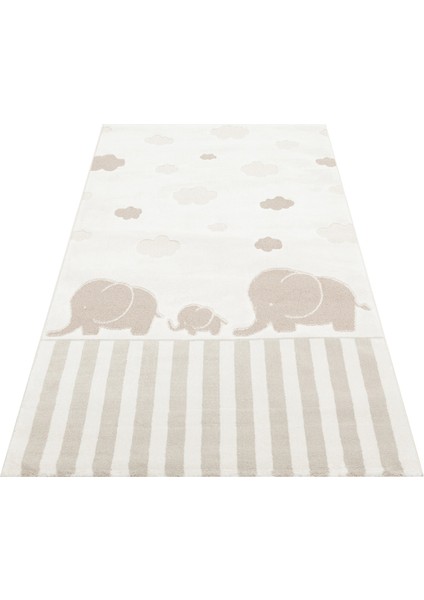 Minizoo 03 Cream Beıge Pastel Renklere Sahip Hayvan Figürlü Bebek ve Çocuk Odası Halısı indirimleri