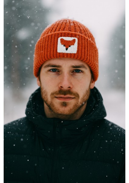 Turuncu Yün Bere Tilki Punch Detaylı Ebr5 fiyatları