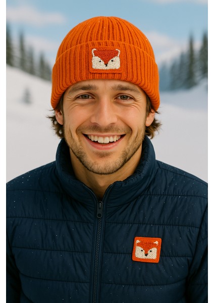 Turuncu Yün Bere Tilki Punch Detaylı Ebr5 modelleri