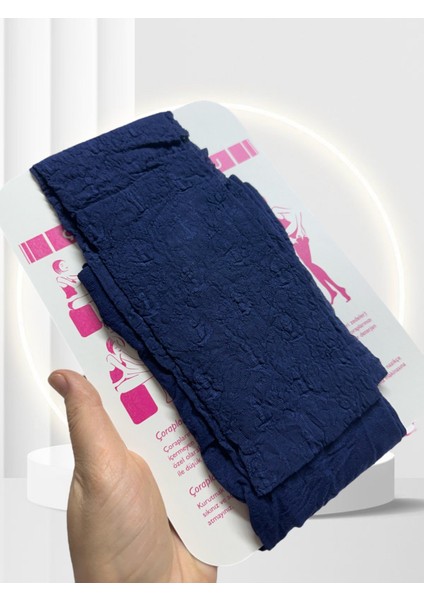 Penti Beyaz Mavi Marin Desenli 20 Den Külotlu Pamuk Ağlı Çorap-Beyaz/lacivert fiyatları