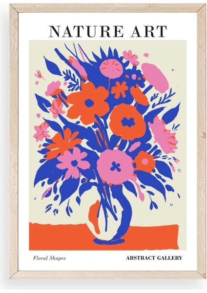 Çiçek Ahşap Çerçeveli Tablo