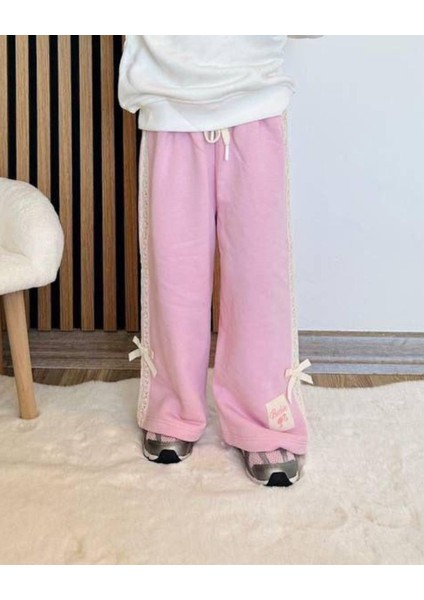 Barbie Kabartma Barbie Yazı 3 Iplik Kumaş Kız Çocuk Alt Üst Takım Süper Kalite Sırt Baskı ve Eşofman Detay modelleri