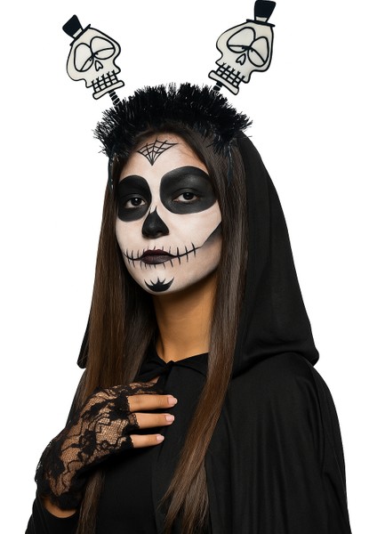 Halloween Cadılar Ba.Taç Zombi Şapkalı Simli Kuruk