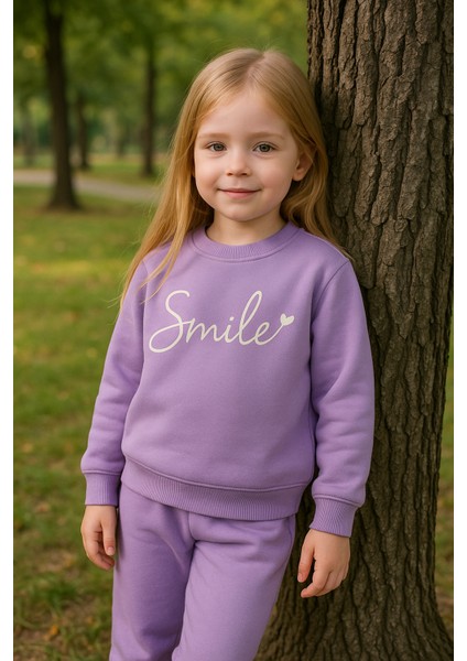 Kız Çocuk Kışlık Eşofman Takımı Pamuklu Üç Iplik Şardonlu Günlük Kombin 2-3-4-5 Yaş modelleri