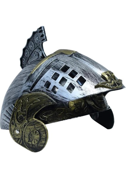 Bfs gümüş Üzeri Altın Renk Oynar Başlıklı Romalı Bizans Kaskı Miğferi 25X20 cm fırsatları