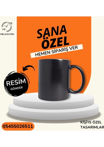 Renk Değiştiren Sihirli Kupa Tasarlanabilir | Yelkovanstudio