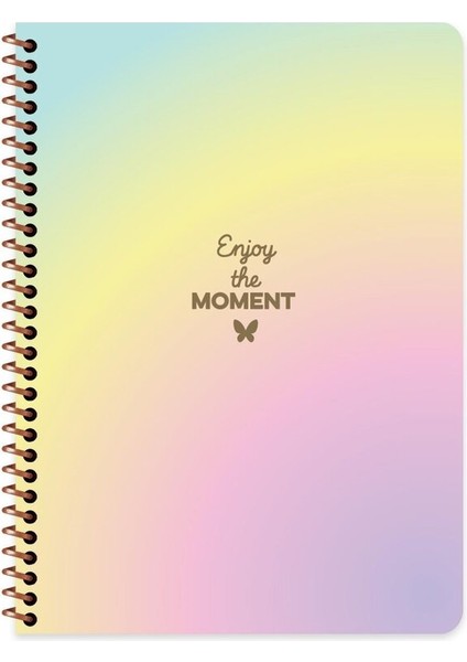 Peri Tozu Serisi 16,5X22,5 cm Çizgili Spiralli Yuvarlak Köşe Karton Kapak Okul Defteri + Sticker modelleri