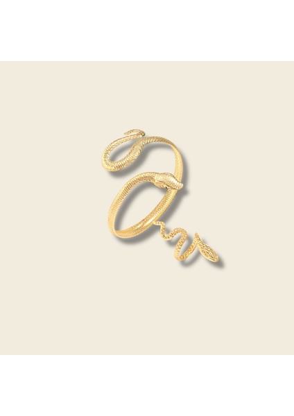 Lüks Yılan Figürlü Bileklik ve Yüzük Seti - Çift Renk Seçeneği Gümüş/Altın Kadın Takı Seti fiyatları