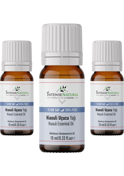 Nioli Uçucu Yağı 10 ml x 3 %100 Saf ve Doğal Niaouli Essential Oil