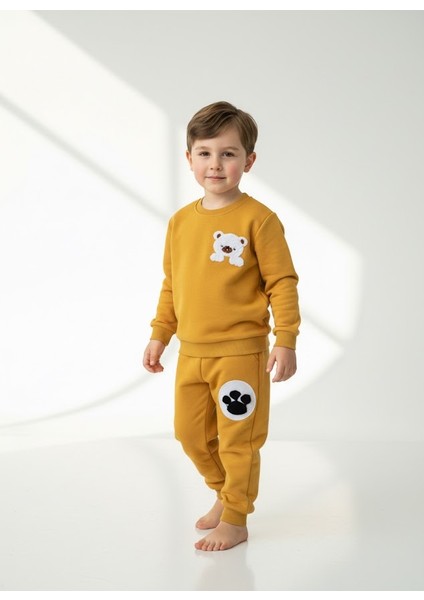 Punch Ayı Işlemeli Unisex Alt Üst Takım