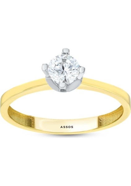 Altın Tektaş Yüzük - 14K