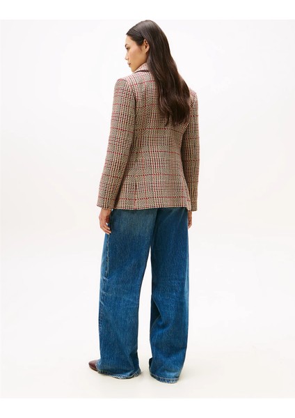 Sezonluk Dokulu Kadın Kadın Gri Blazer Ceket WW0WW466560OG modelleri