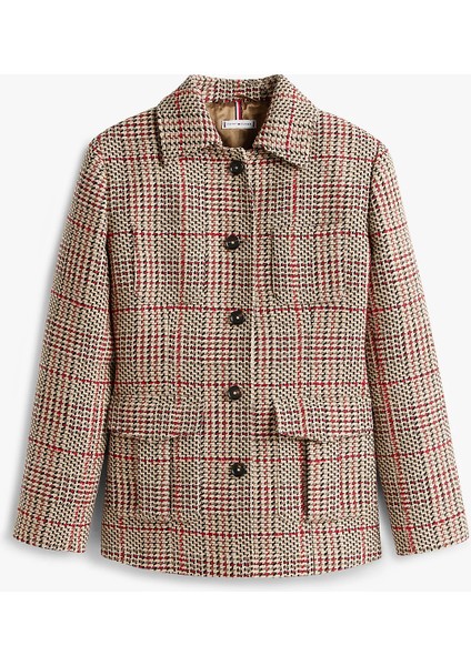 Sezonluk Dokulu Kadın Kadın Gri Blazer Ceket WW0WW466560OG indirimleri