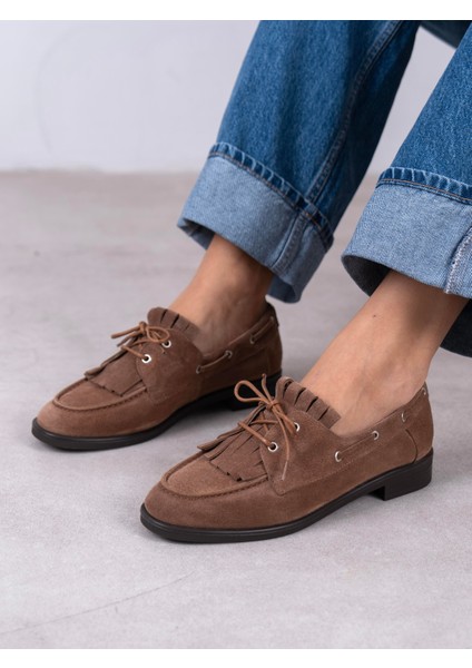 Soren Camel Süet Hakiki Deri Kadın Makosen fiyatları