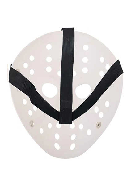 Bfs Nessiworld Beyaz Renk Kırmızı Çizgili Tam Yüz Hokey Jason Maskesi Hannibal Maskesi indirimleri