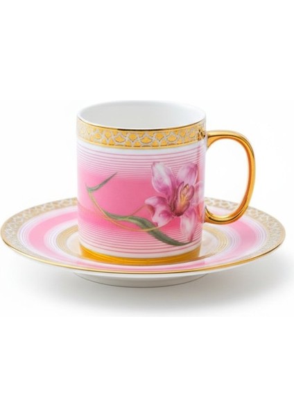 Tulip Pembe Renk Çiçek Figürlü 6 Kişilik Porselen Kahve Fincan Takımı – 90 Ml. fırsatları