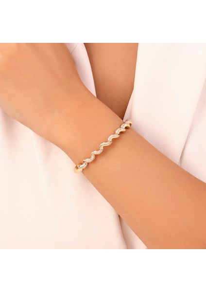 Tasarım Altın Kelepçe - 14K