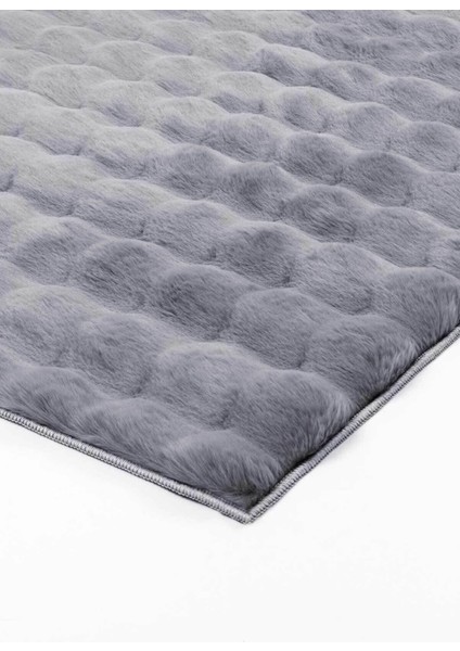 Maya Tavşan Tüyü Peluş Bubble Halı | Kaymaz Tabanlı Makinede Yıkanabilir Yumuşak Halı |beyaz| MYA01 modelleri
