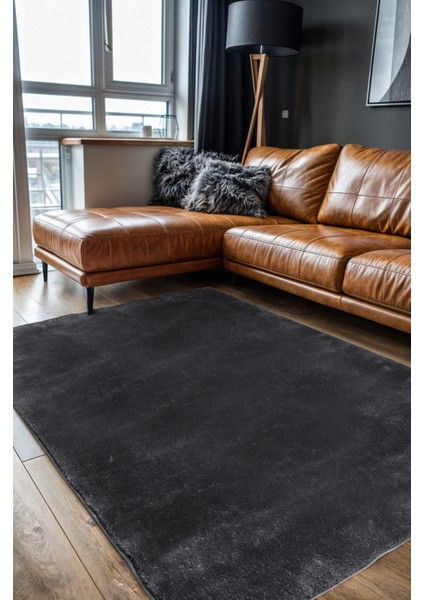 Neva Peluş Halı | Kaymaz Tabanlı Makinede Yıkanabilir | Ultra Yumuşak Modern Halı | Beyaz | NVA01