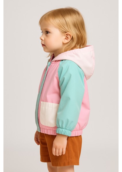 Kız Çocuk Laplant Kapüşonlu Yağmurluk Pembe fiyatları