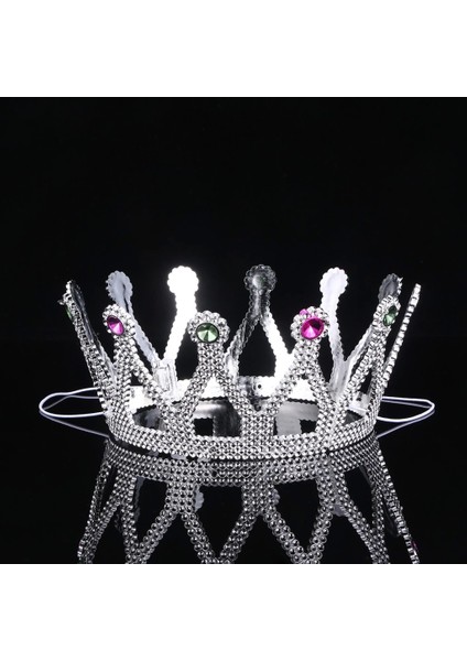 Bfs Gümüş Renk Çocuk ve Yetişkin Uyumlu Kraliçe Tacı Prenses Tacı 8X25 cm modelleri