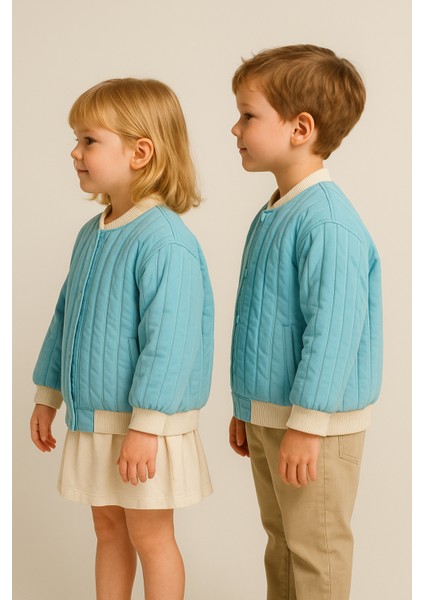 Unisex Kapitone Cıtcıtlık Ceket Mavi fiyatları