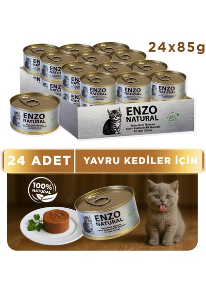 Natural Yavru Yaş Kedi Maması 85 GRX24