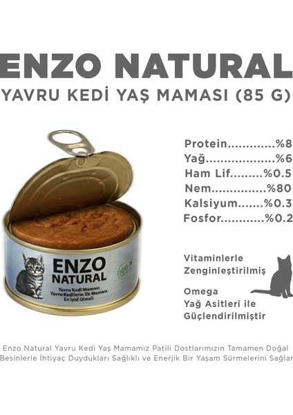 Natural Yavru Yaş Kedi Maması 85 GRX24 fiyatları