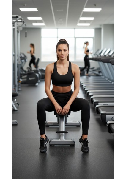 Yüksek Bel Toparlayıcı Çelik Örgü Spor Tayt - Push-Up Etkili-Siyah/kahve fiyatları