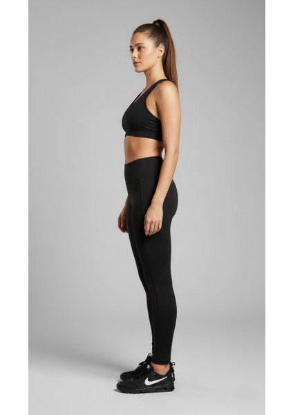 Yüksek Bel Toparlayıcı Çelik Örgü Spor Tayt - Push-Up Etkili-Siyah/kahve fırsatları