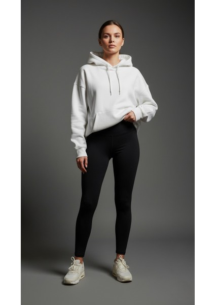 Yüksek Bel Toparlayıcı Çelik Örgü Spor Tayt - Push-Up Etkili-Siyah/kahve