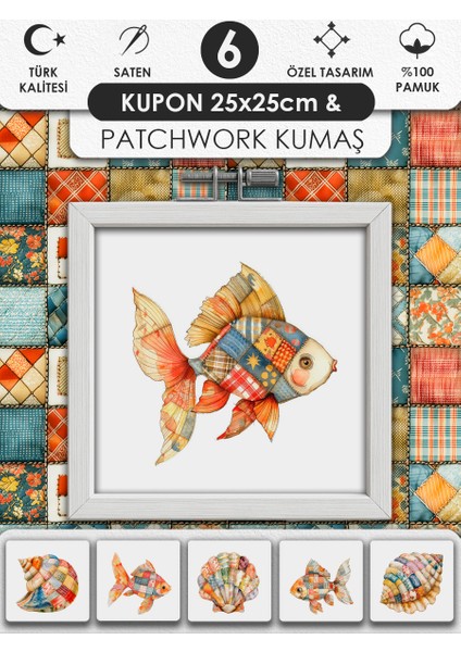 Patchwork Kumaş Seti – Dikiş ve Hobi Için %100 Pamuk Desenli Kumaş Kuponları