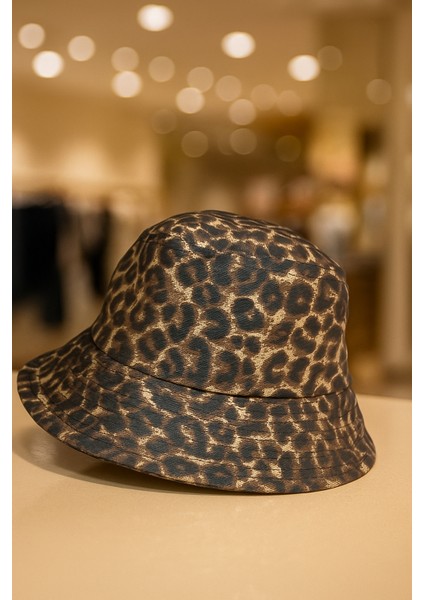 Leopar Yaz Kadın Şapka - RB1344