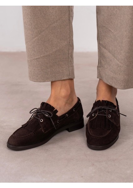 Soren Kahve Süet Hakiki Deri Kadın Makosen fırsatları