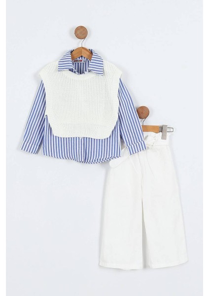 Kız Çocuk Alt Üst Takım 3parça Kaliteli Kumaş