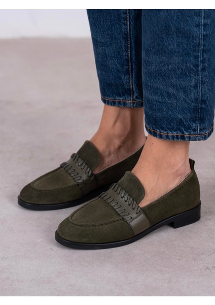 Rynor Haki Süet Hakiki Deri Kadın Makosen fiyatları