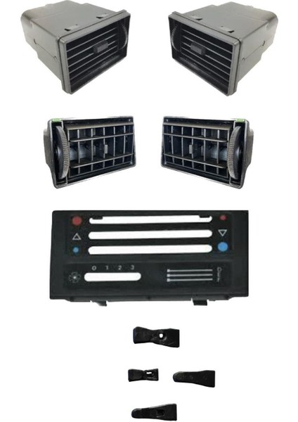 Tofaş Şahin / Doğan / Kartal Kalorifer Izgara Takımı (Orta & Yan) + Kapak ve Düğme Seti