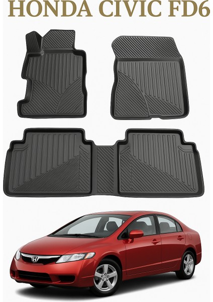 Honda Civic Fd6 2007-2011 Uyumlu 3D Oto Paspas Premium fırsatları