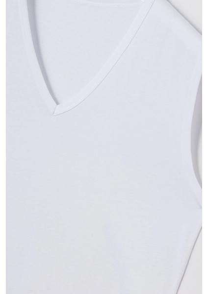 Erkek %100 Pamuk 2'li Paket V Yaka Kolsuz Atlet D1070 fırsatları