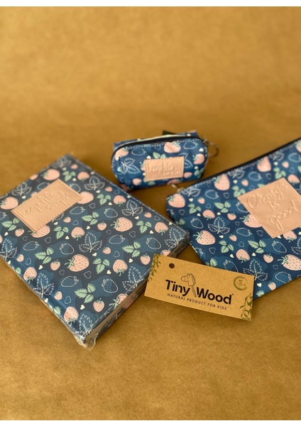 Kadın Hediye Seti – Defter, Anahtarlık ve Çanta Organizer | Desenli Deri Kapaklı Defter fırsatları