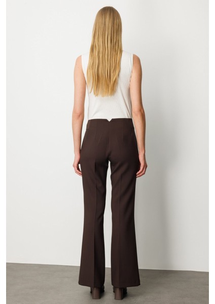 Beli Kalın Lastikli Ispanyol Paça Pantolon 01105 modelleri