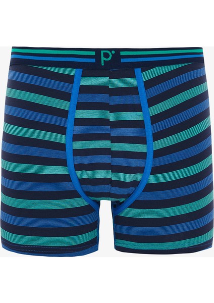 Erkek Çizgili Organik 3'lü Boxer